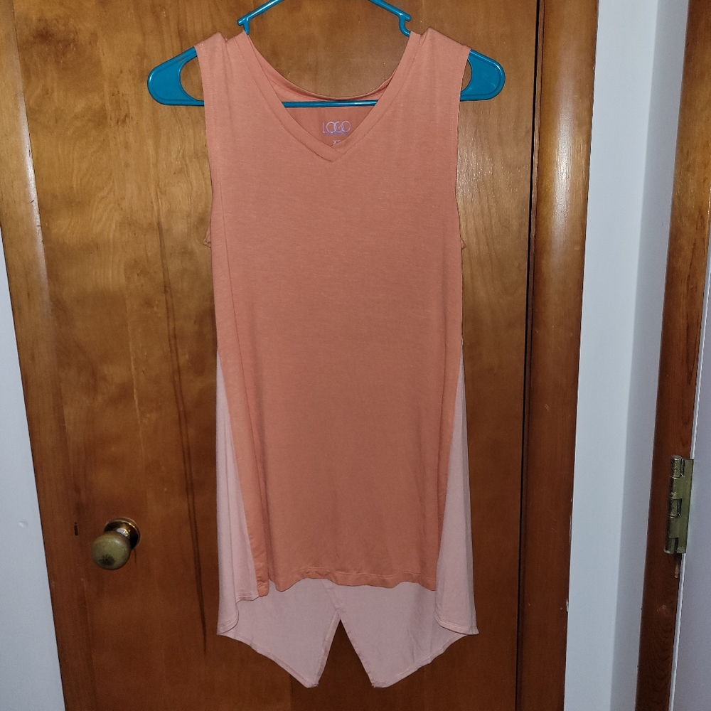 LOGO Orange Color Block Tank - Picture 2 of 4